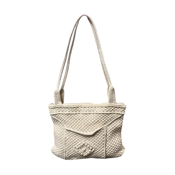 70's Vintage Macrame Shoulder bag Purse - Picture 1 of 5